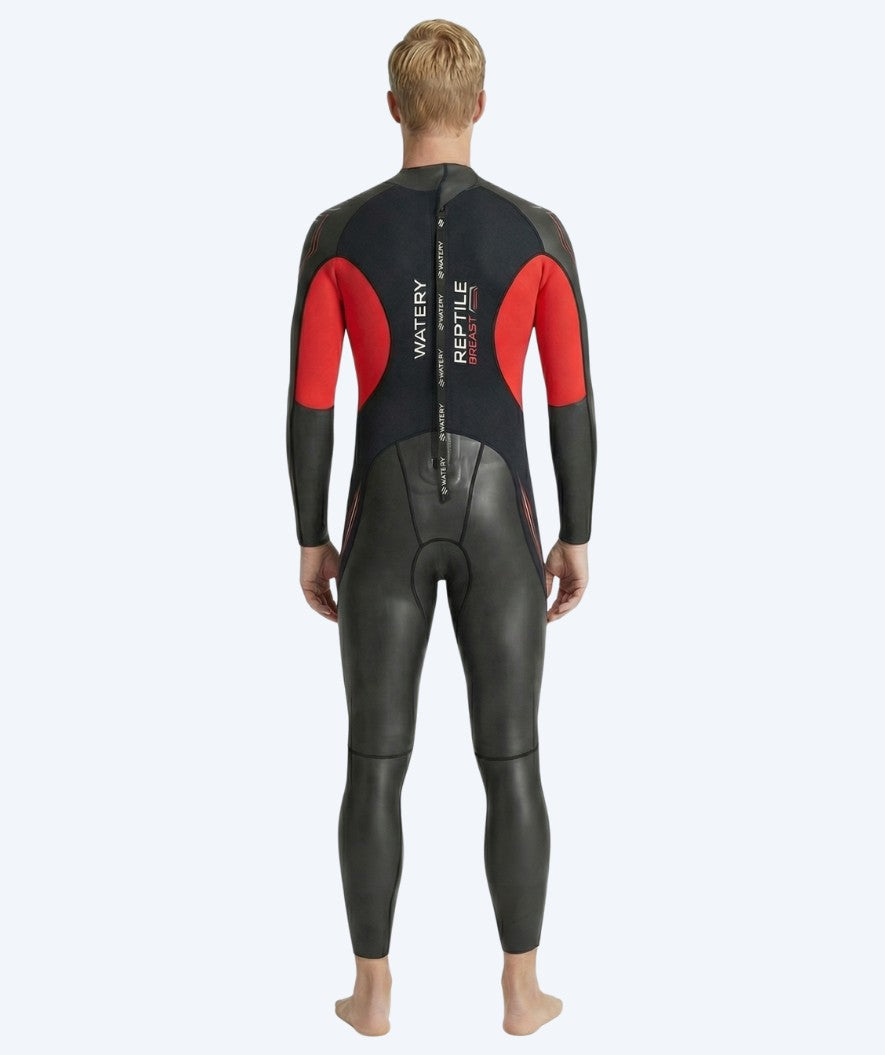 Watery heren wetsuit - Reptile Breast - Oranje