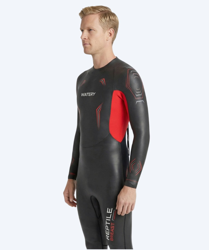 Watery heren wetsuit - Reptile Breast - Oranje
