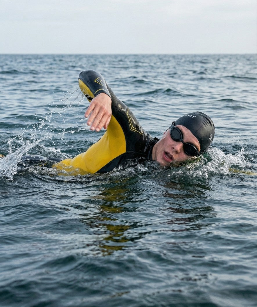 Watery dames wetsuit - Reptile Breast - Geel