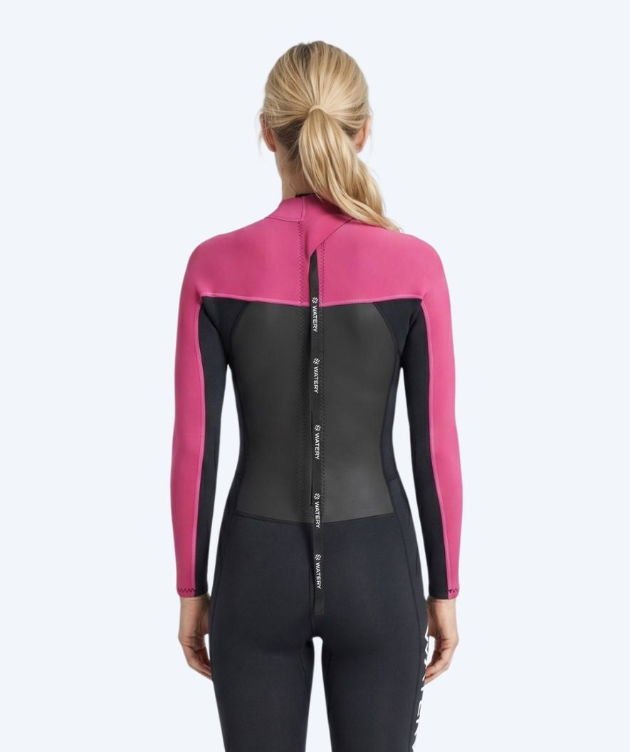 Watery dames wetsuit - Gecko (3mm) - Dust roze