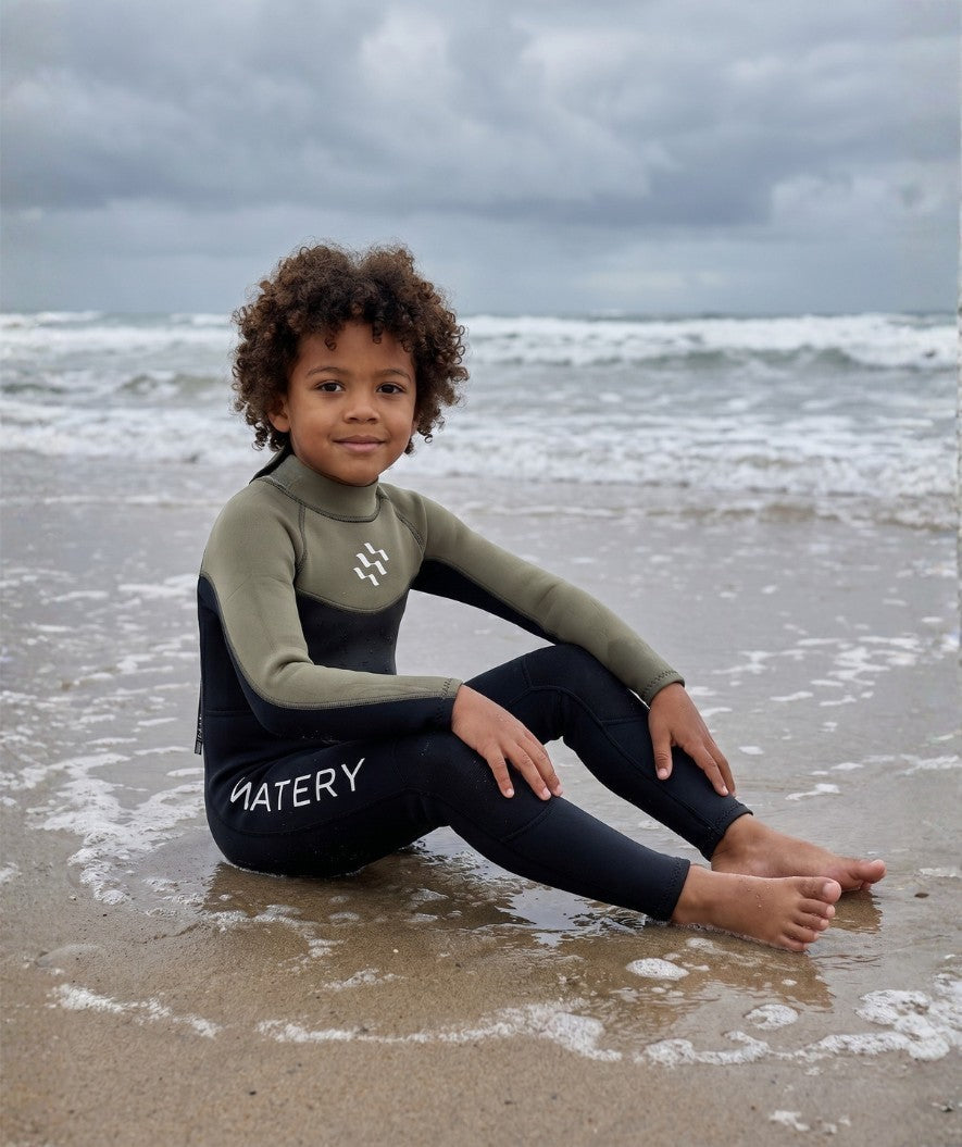 Watery kind wetsuit - Gecko (3mm) - Dust Groen