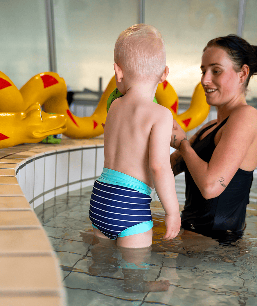 Watery zwemluiers - Neopreen Swim Nappy - Paarse Strepen