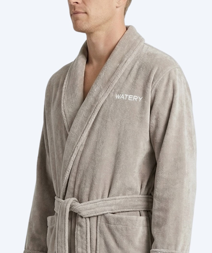 Watery heren badjas - Mariana - Grijs