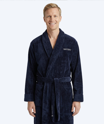 Watery heren badjas - Mariana - Marine