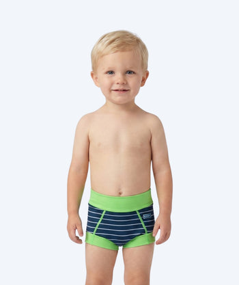 Watery kind zwemluier - Neoprene Swim Nappy - Green Stripes
