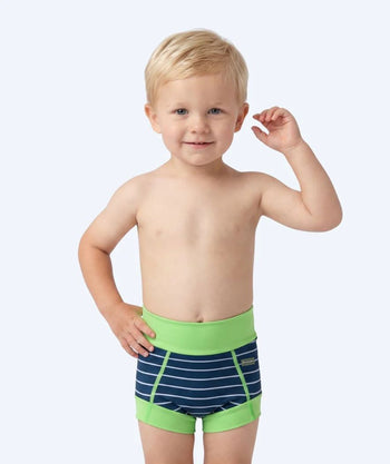Watery kind zwemluier - Neoprene Swim Nappy - Green Stripes
