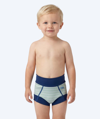 Watery kind zwemluier - Neoprene Swim Nappy - Nordic Green Stripes
