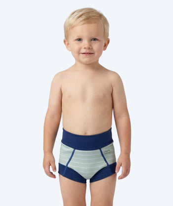 Watery kind zwemluier - Neoprene Swim Nappy - Nordic Green Stripes