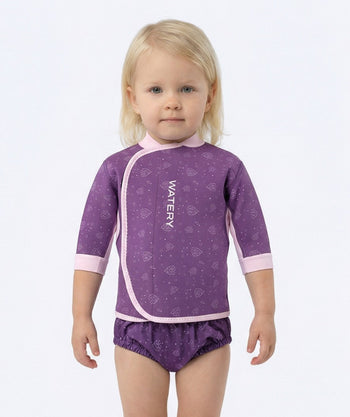 Watery neopreen shirt - Baia Top - Atlantic Purple