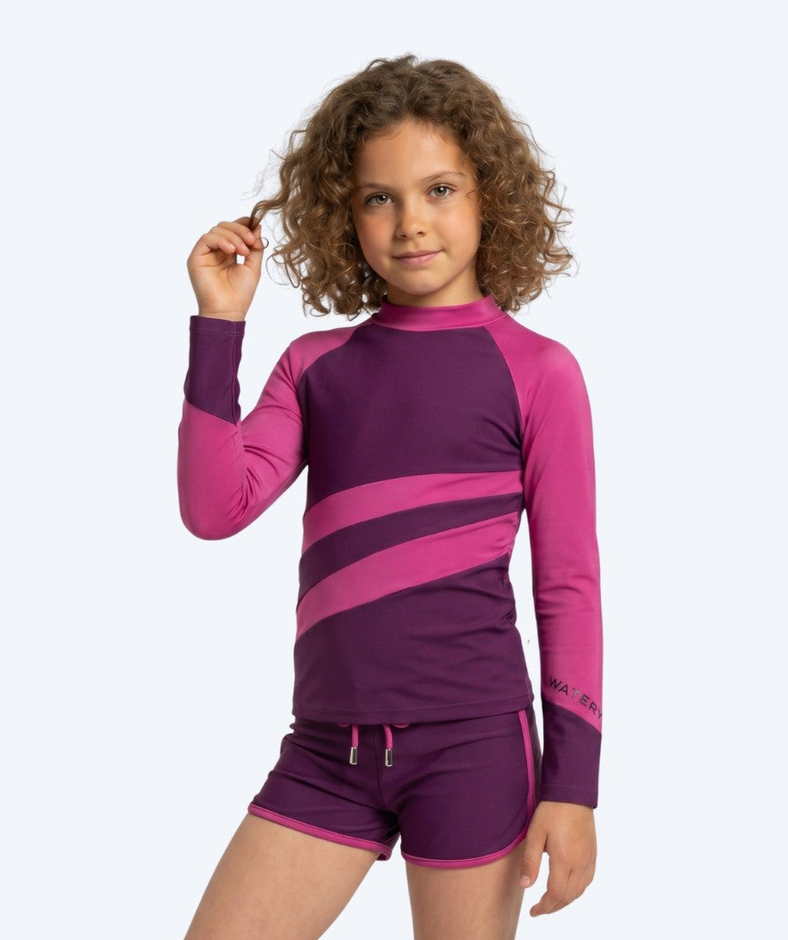 Watery kind UV-shirt - Manami Lange Mouw Rashguard - Paars