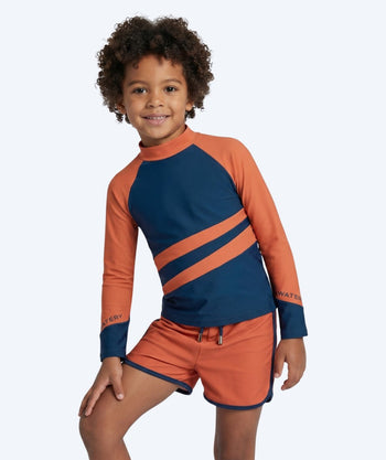 Watery kind UV-shirt - Manami Lange Mouw Rashguard - Oranje/blauw