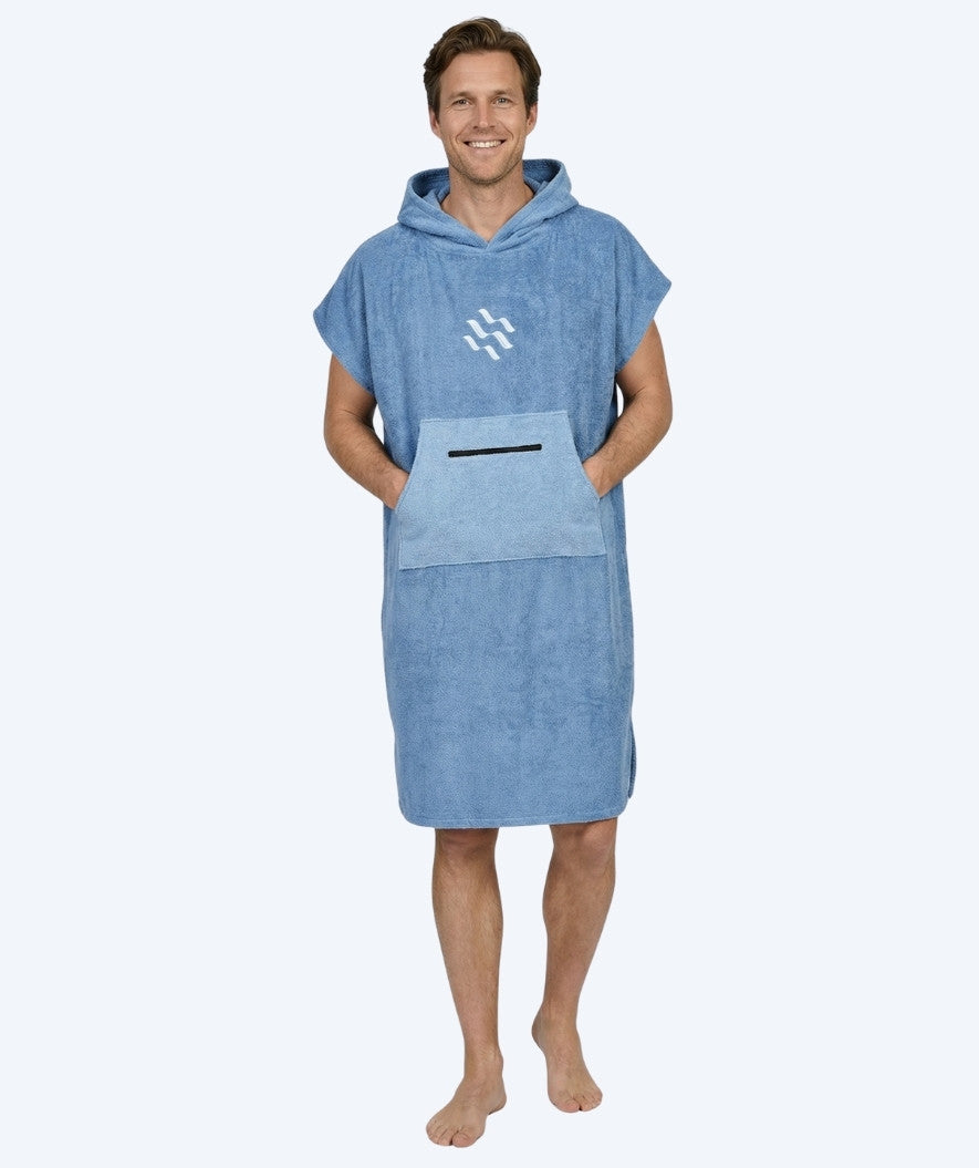 Watery volwassenen badponcho - Katoen - Atlantic Blue