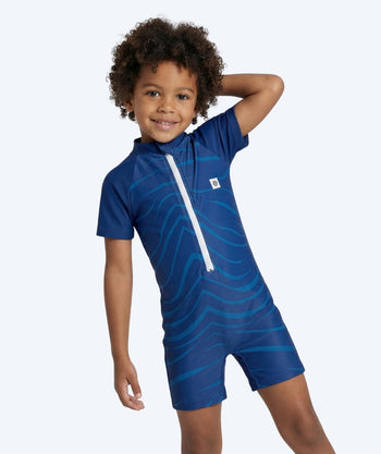 Watery UV-pak voor kinderen - Fjord Korte Mouw Rashguard - Donkerblauw