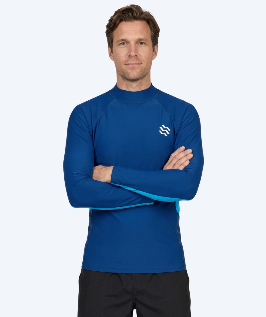 Watery heren UV-shirt - Scylla Lange Mouw Rashguard - Donkerblauw/lichtblauw