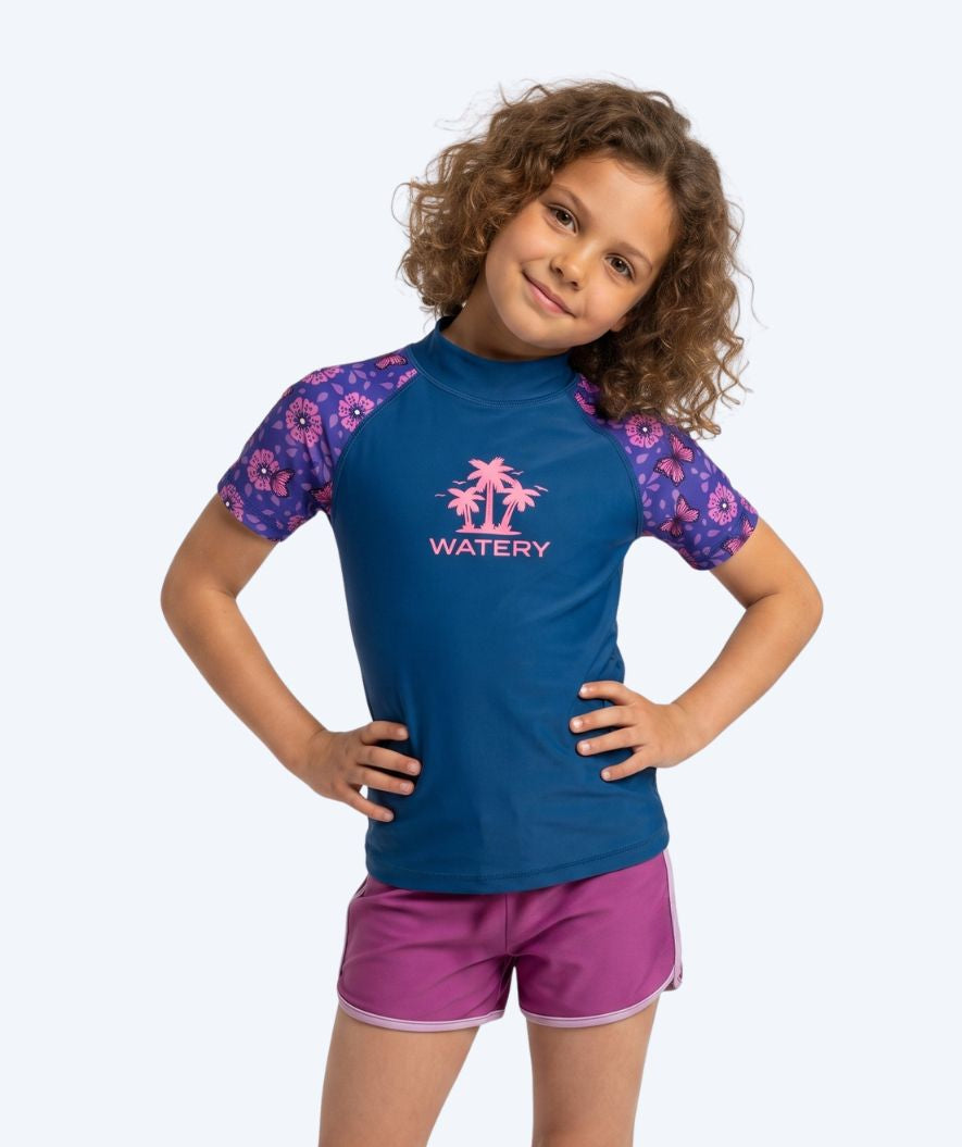 Watery kind UV-shirt - Osiris Korte Mouw Rashguard - Paars/donkerblauw