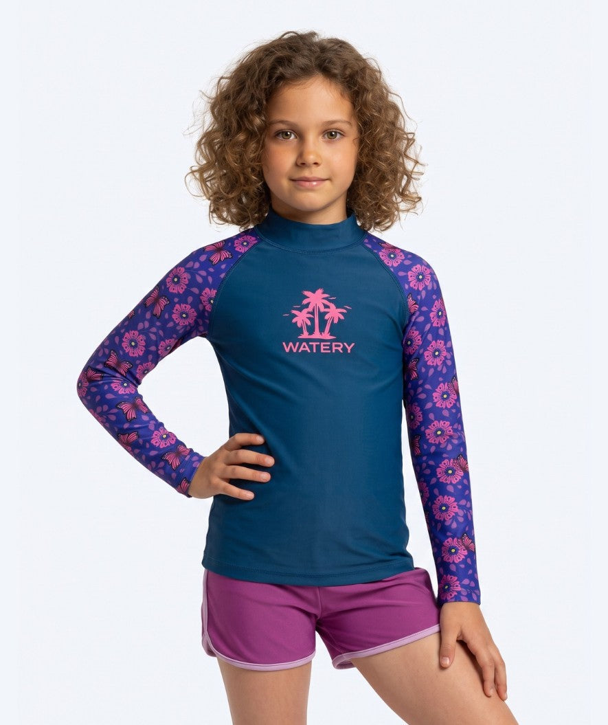 Watery kind UV-shirt - Osiris Lange Mouw Rashguard - Paars/donkerblauw