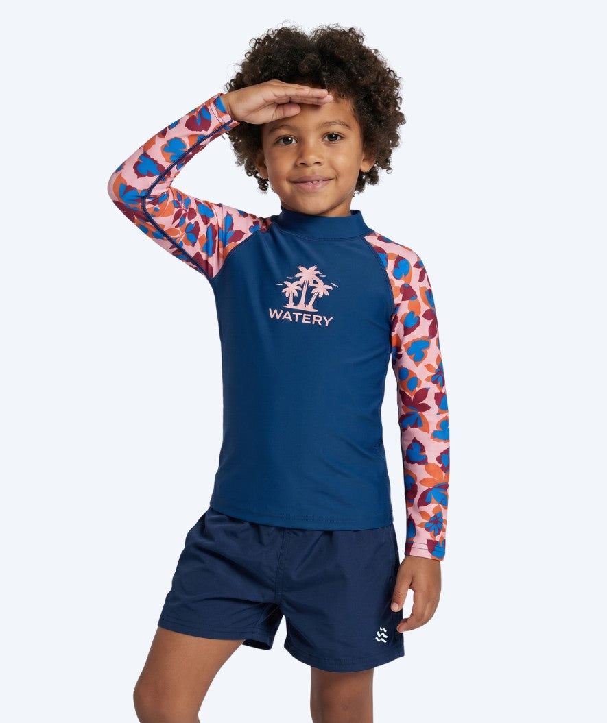 Watery kind UV-shirt - Osiris Lange Mouw Rashguard - Lichtroze/donkerblauw