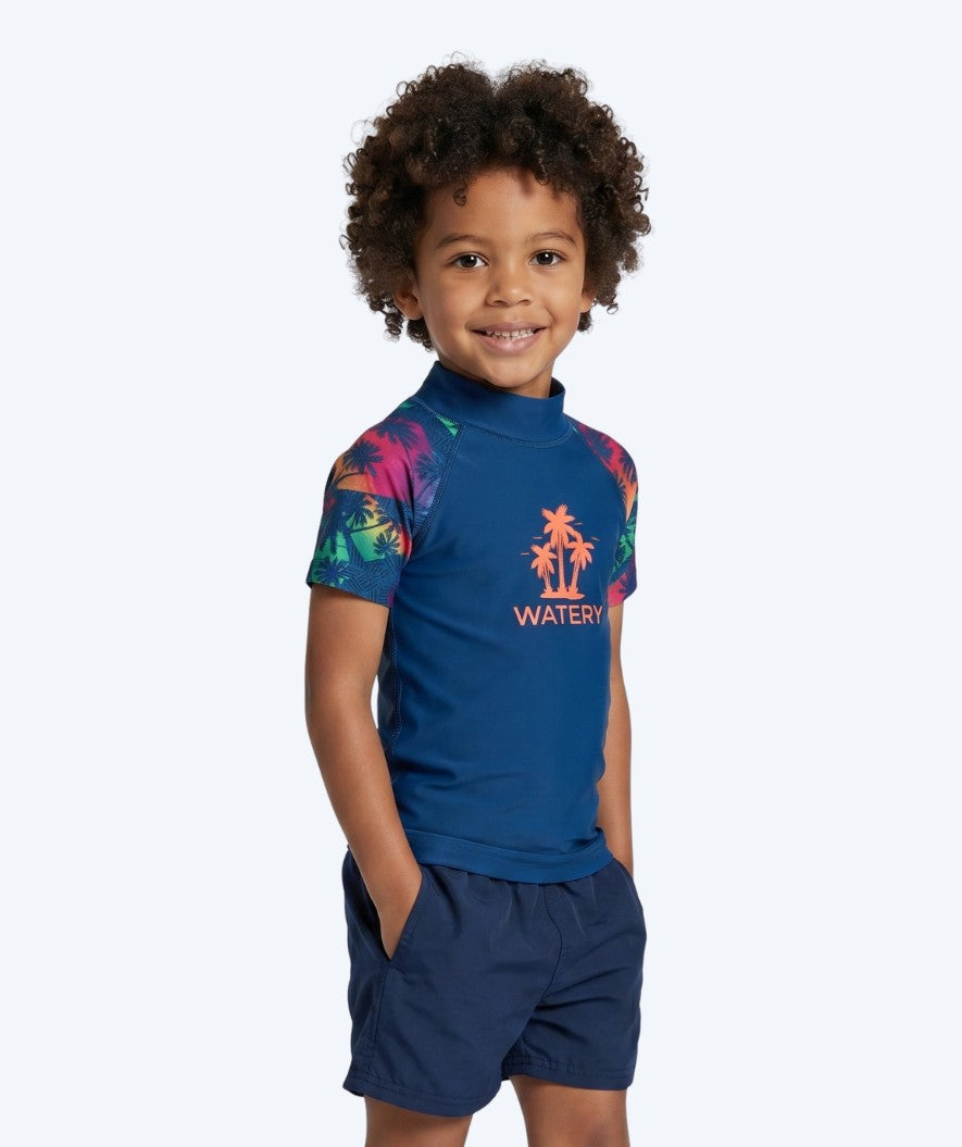 Watery kind UV-shirt - Katsu Korte Mouw Rashguard - Multi/donkerblauw