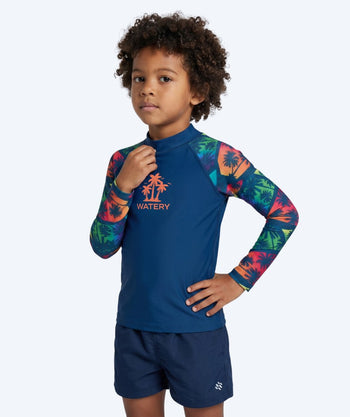 Watery kind UV-shirt - Katsu Lange Mouw Rashguard - Multi/donkerblauw