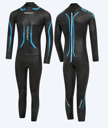 Watery heren wetsuit - Tackey Elite - Zwart/blauw
