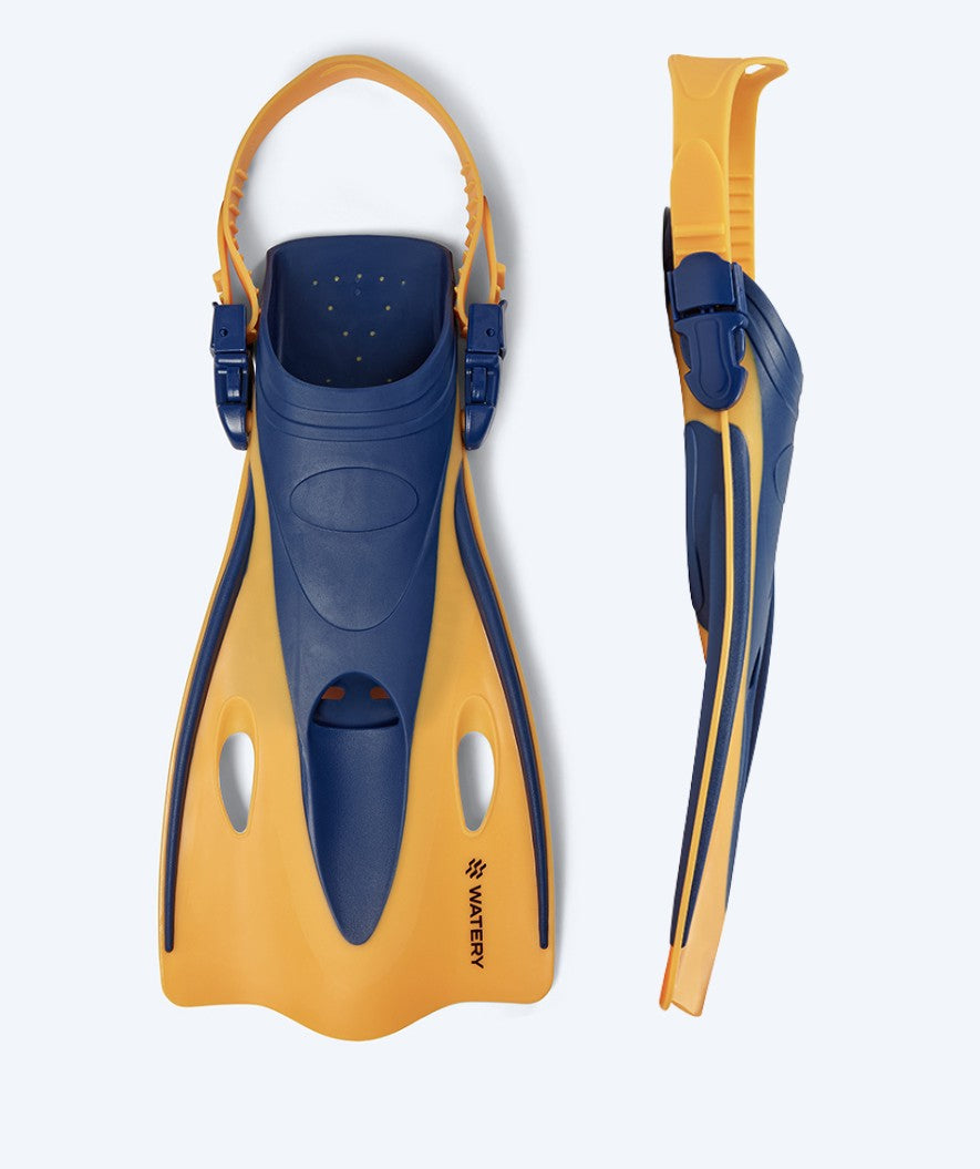 Watery kind zwemvliezen - Launch - Donkerblauw/oranje