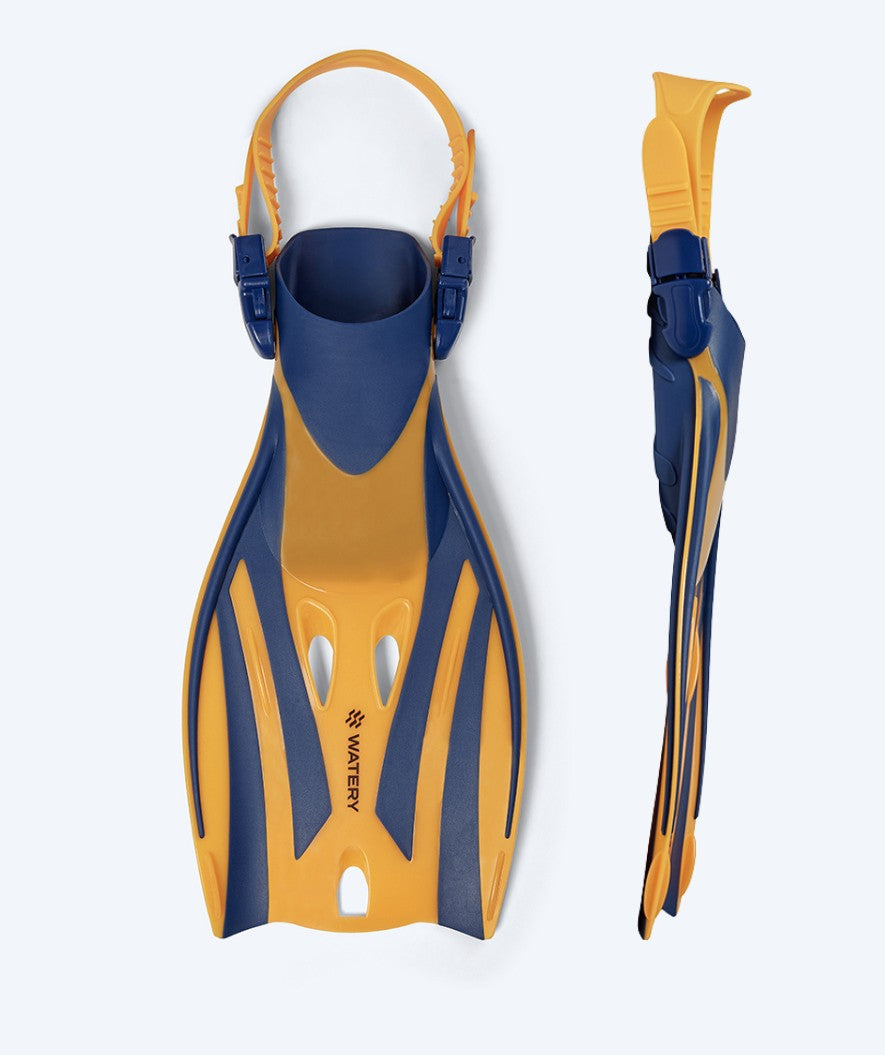 Watery kind zwemvliezen - Shack - Donkerblauw/oranje