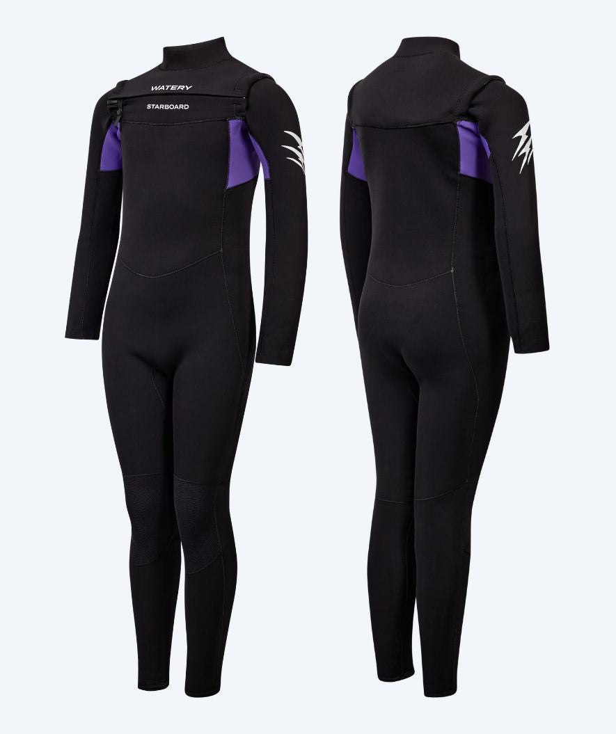 Watery kind wetsuit - Starboard (3-2mm) - Zwart/Paars