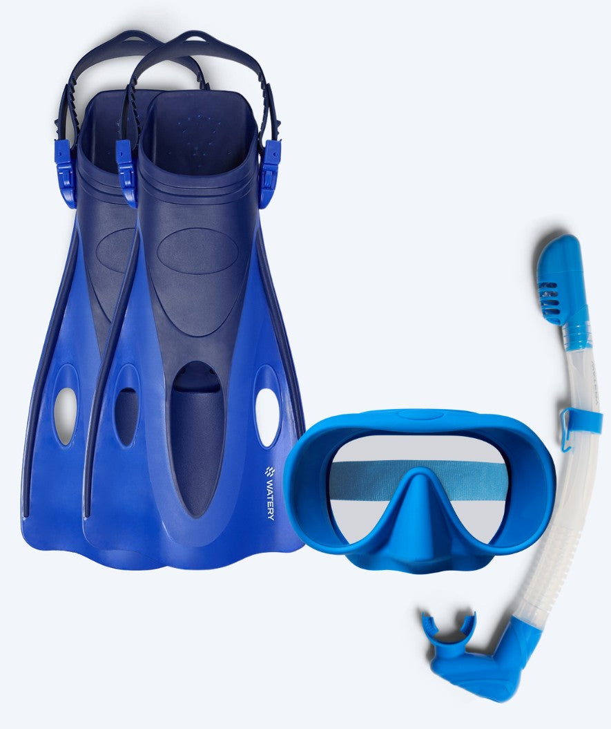 Watery volwassenen snorkelset (vanaf 15 jaar) - Launch/Alton - Blauw