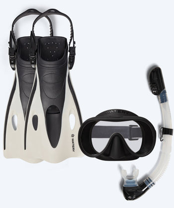 Watery kind snorkelset (4-10) - Launch/Alton - Zwart/Wit