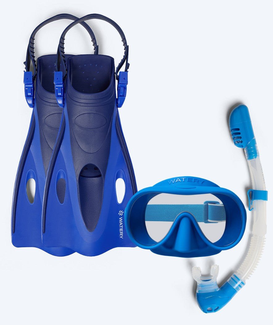 Watery kind snorkelset (4-10) - Launch/Alton - Blauw