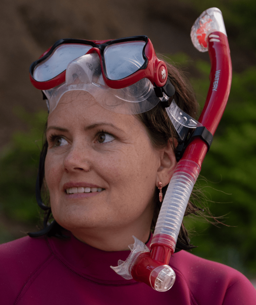 Watery volwassenen Combo snorkelset - Hudson Full-Dry - Blauw