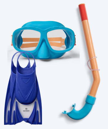 Watery junior snorkelset (8-15) - Wyre/Bimasha - Oranje/blauw