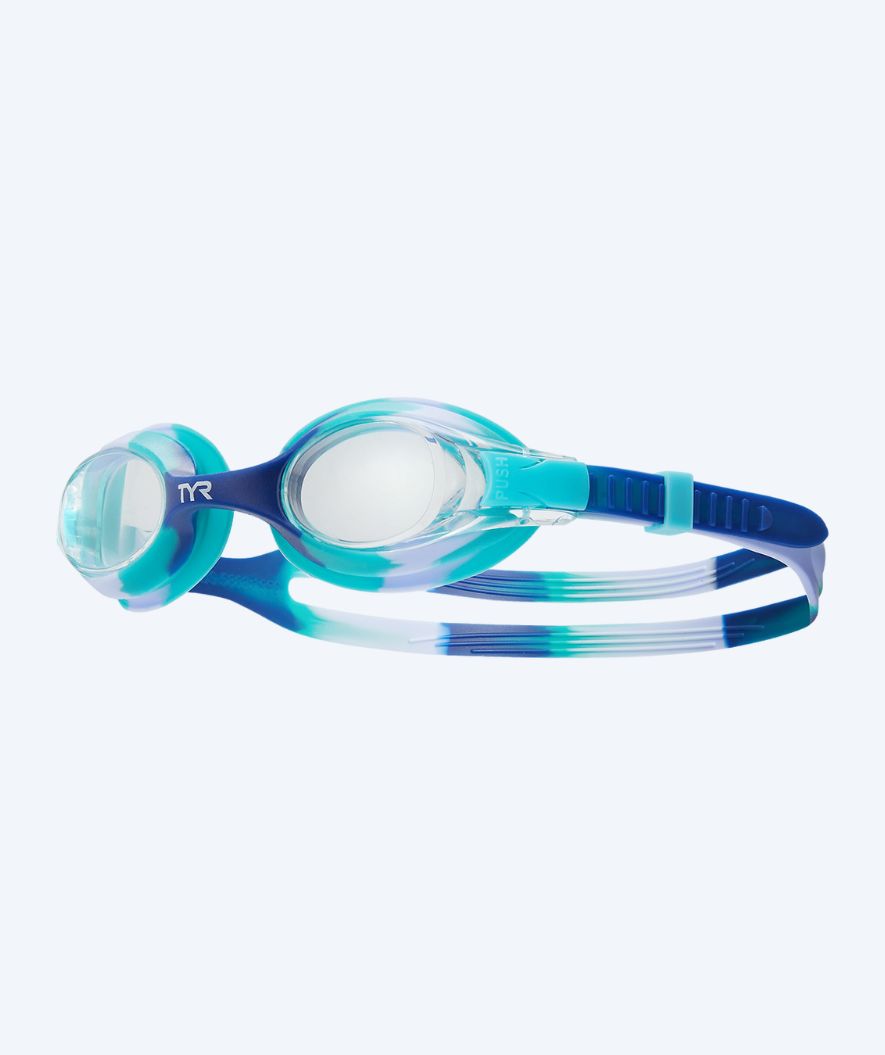 TYR kind zwembril - Swimple - Blauw/wit