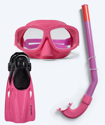 Watery junior snorkelset (8-15) - Wyre/Bimasha - Paars/lichtroze