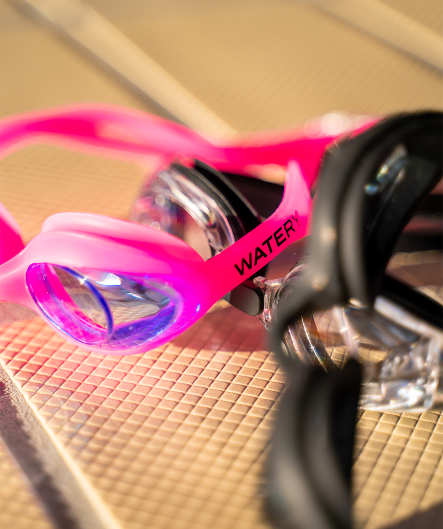 Watery bijziende zwembrillen met sterkte voor kinderen - (-1.5) tot (-7.0) - Baffin - Zwart