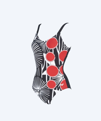 Arena dames badpak - Nori Wing - Zwart/rood