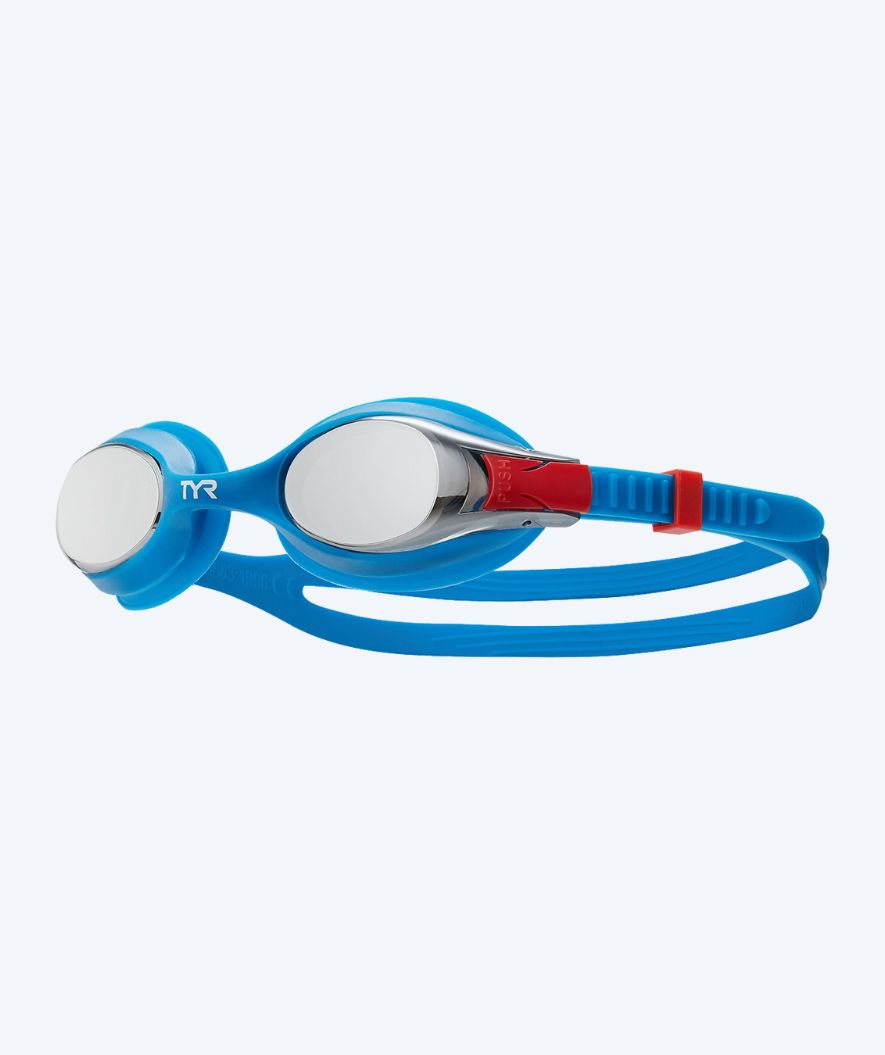 TYR kind zwembril - Swimple Mirror - Blauw/rood