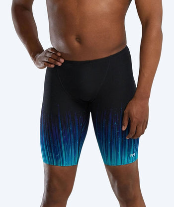 TYR heren zwemjammer - Durafast Elite Speedwarp - Zwart/blauw