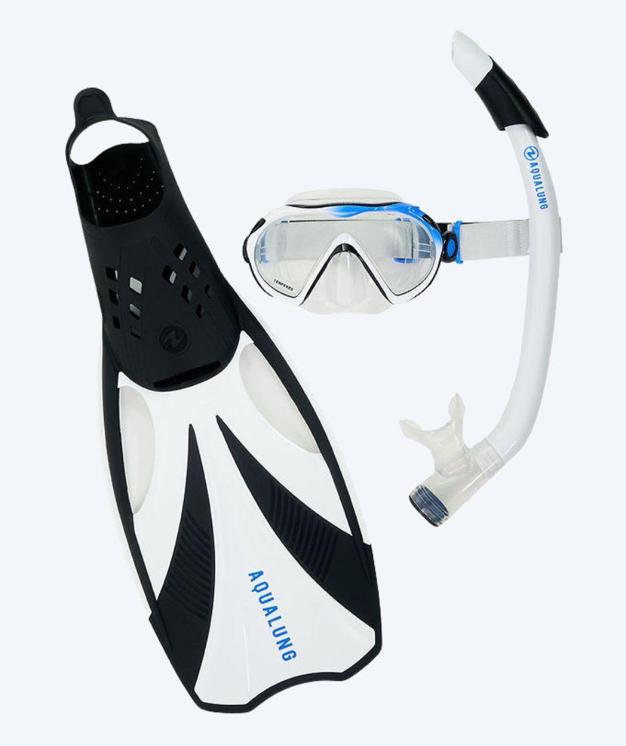 Aqualung volwassenen snorkelset - Compass - Zwart/wit