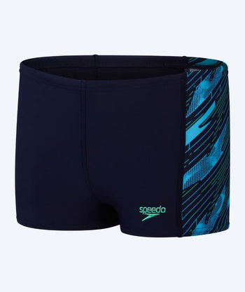 Speedo jongens zwemboxers - Hyperboom Panel - Donkerblauw/groen