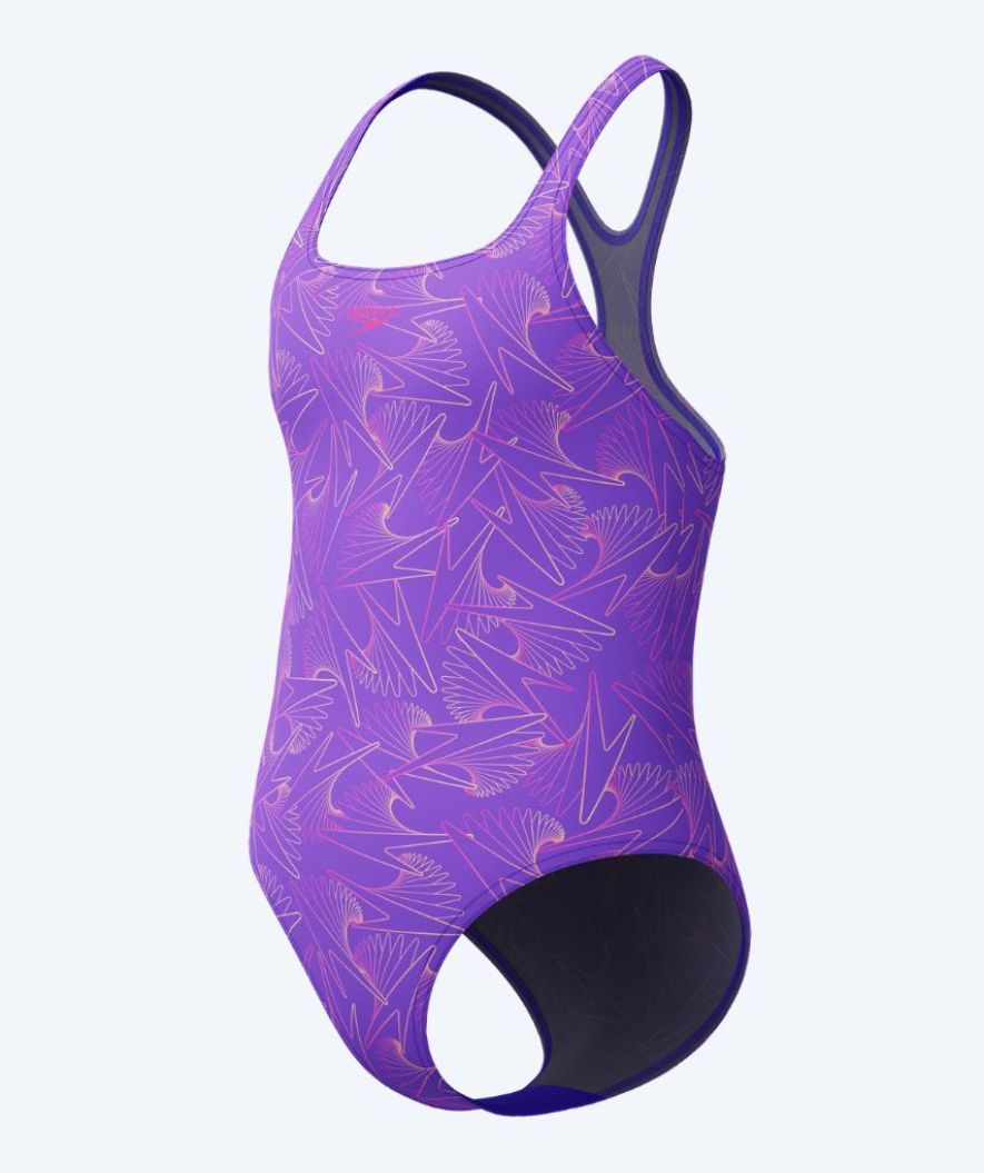 Speedo badpak voor meisjes - Hyperboom Allover Medalist - Paars