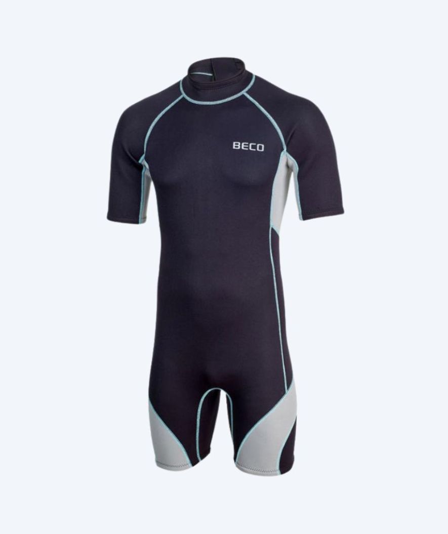 Beco heren neopreen wetsuit - Neoprene Shorty - Zwart/grijs
