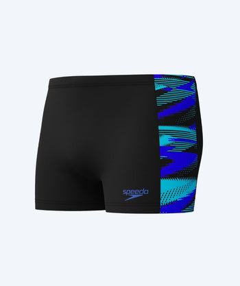 Speedo heren zwemboxers - Hyperboom Panel - Zwart/blauw