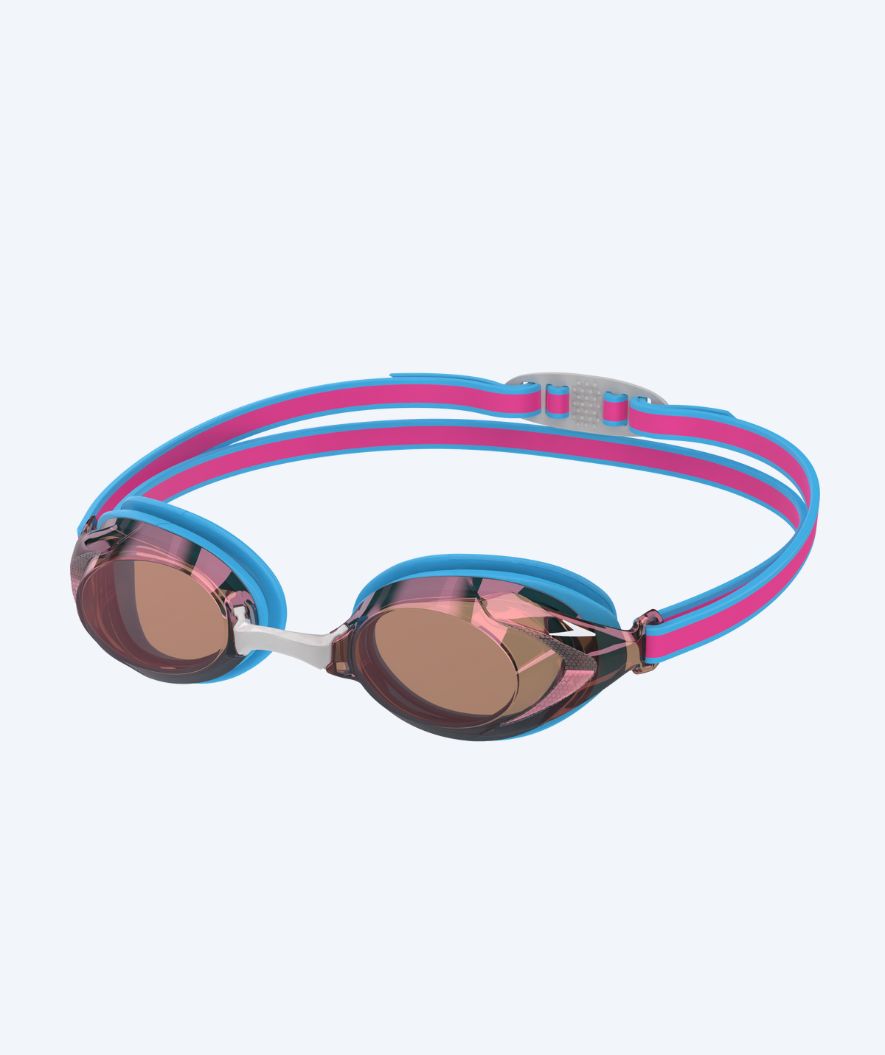 Speedo kind wedstrijd zwembril (6-14) - Vanquisher 3.0 Mirrored - Lichtroze/brons