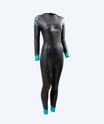 ZONE3 dames wetsuit - Azure 2.0 - Zwart/lichtblauw