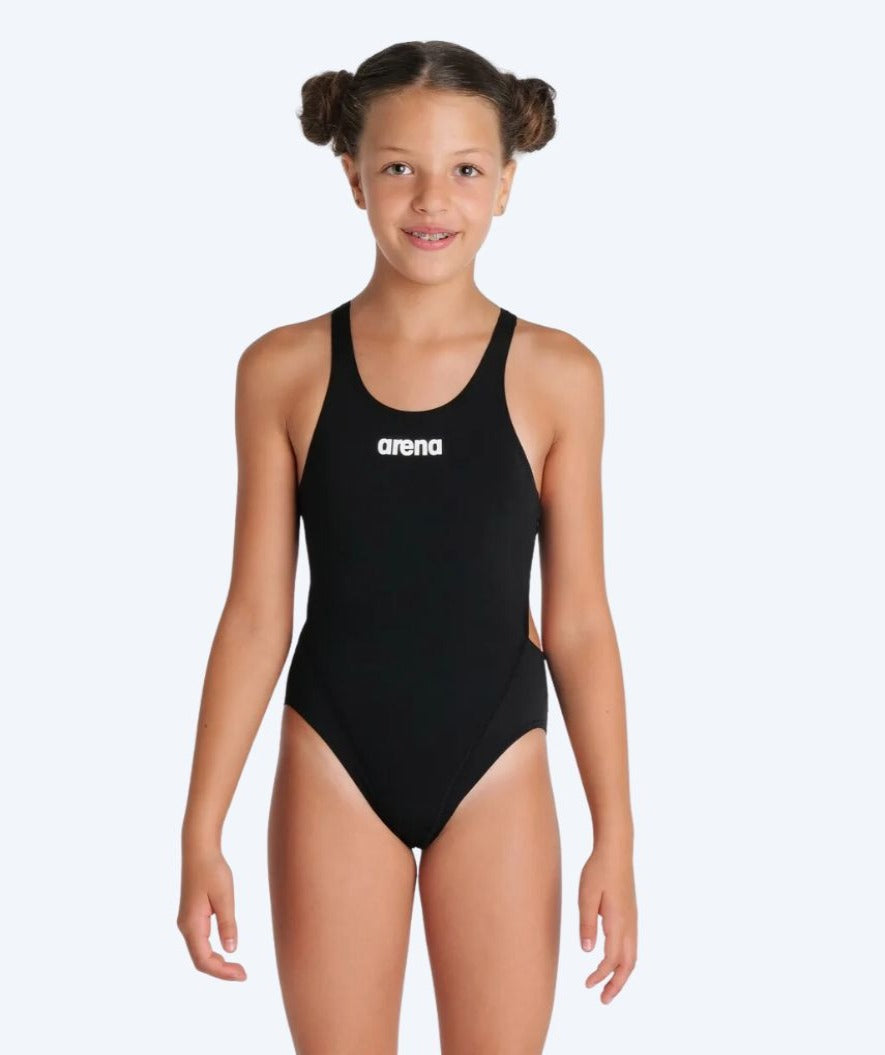 Arena meisjes badpak - Team Swim Tech Solid - Zwart