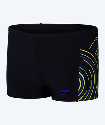 Speedo jongens zwemboxers - Plastisol Placement - Zwart/blauw/geel