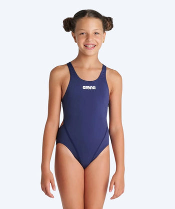 Arena meisjes badpak - Team Swim Tech Solid - Donkerblauw