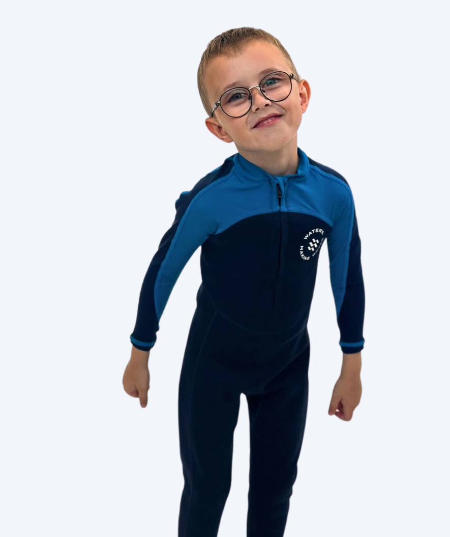 Watery kind UV wetsuit - Calypso Full-Body - Blauw/donkerblauw