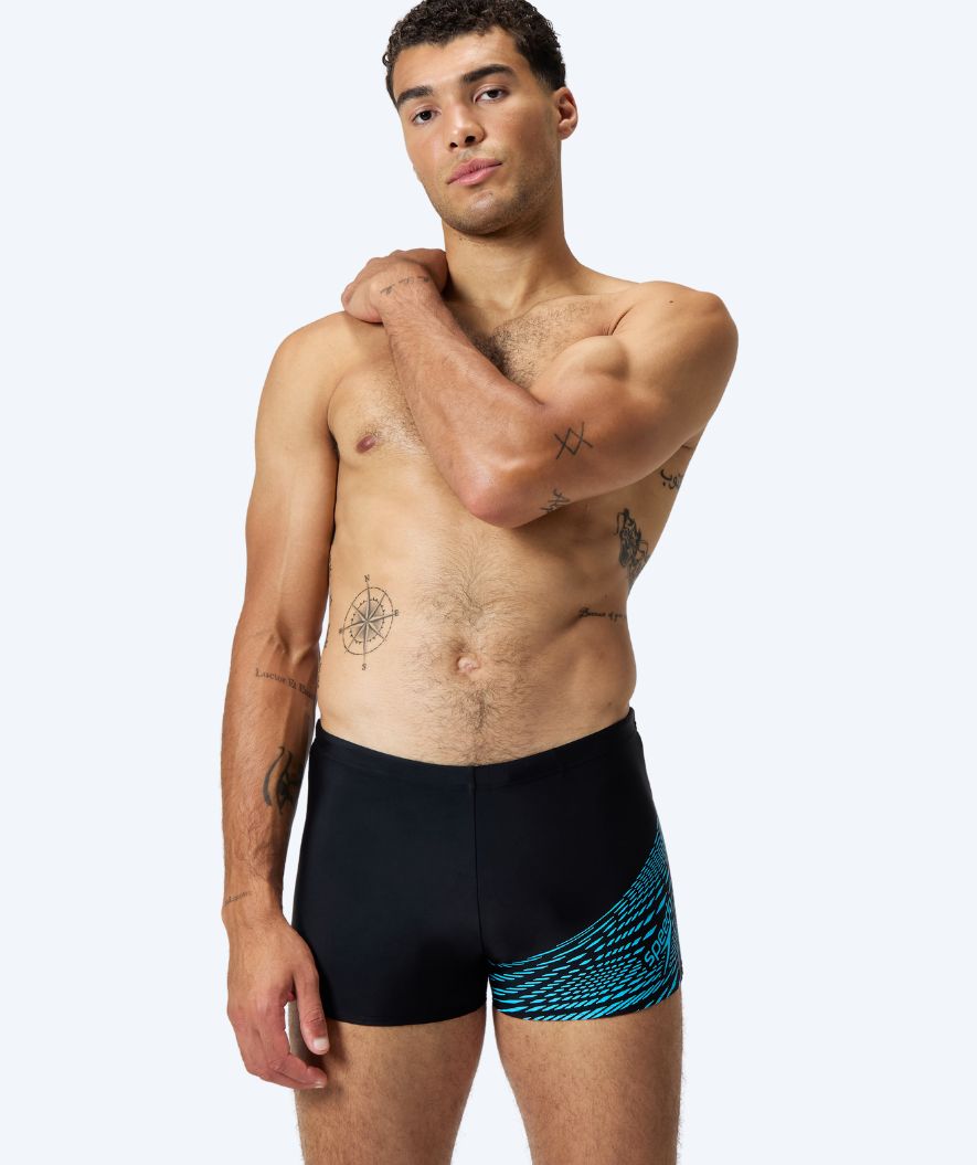 Speedo heren zwemboxers - Medley Logo - Zwart/lichtblauw